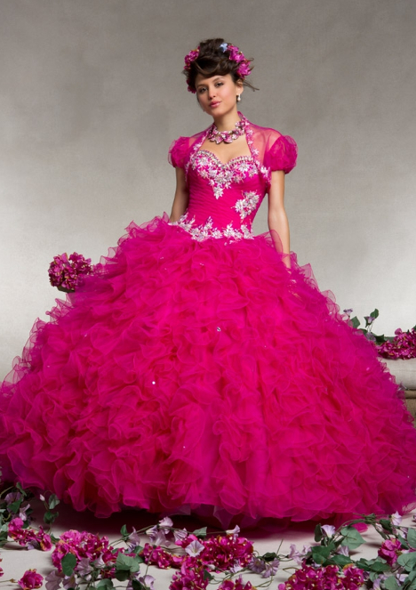 Mori Lee 88076 hot pink